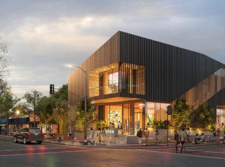 The Edes Building – Mass timber construction featured in two-story mixed-use art gallery and wine bar in Silicon Valley