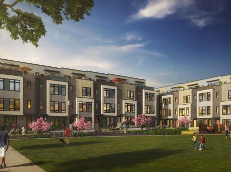 Eisenhower Square – Four-floor townhouses provide easy access to Old Town Alexandria