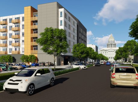 Capitol Square Apartments – Income-restricted apartment building proposed a block south of Capitol