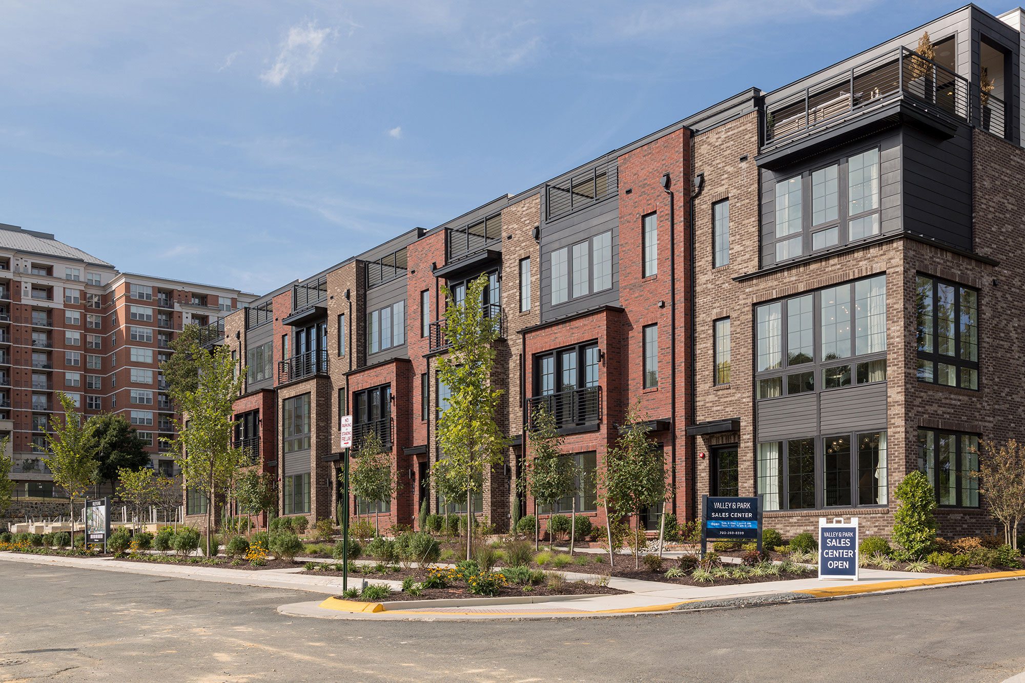 Valley & Park Fourstory townhouses with big windows, lots of options