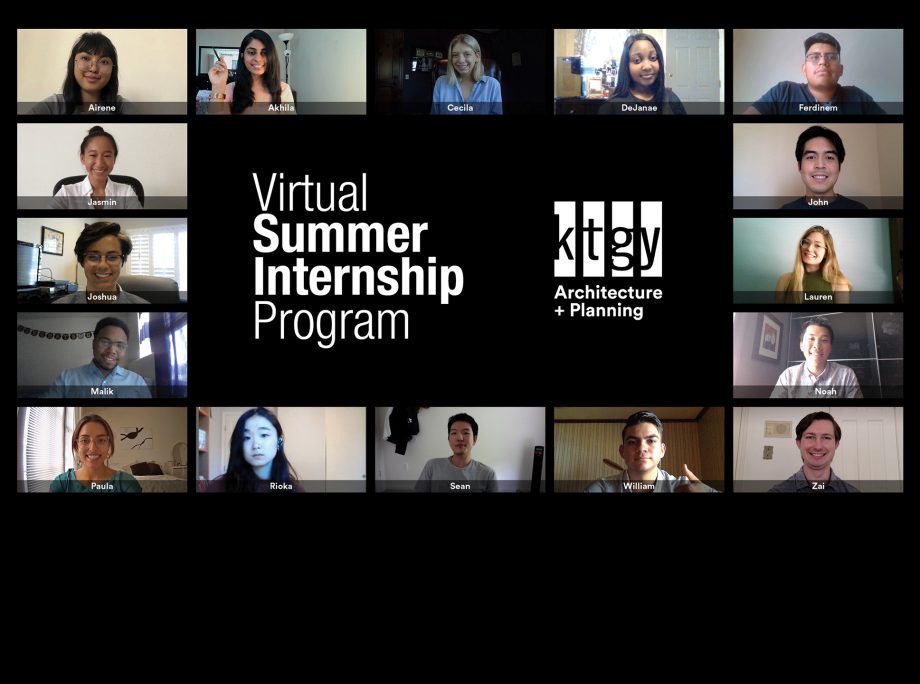 KTGY Wishes Summer Interns Best of Luck as the Firm’s Inaugural Virtual Summer Internship Program Wraps-Up